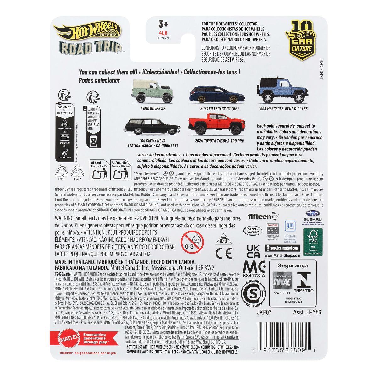 Hot Wheels Premium Car Culture Subaru Legacy GT Wagon (BP) 1:64 Model Araba
