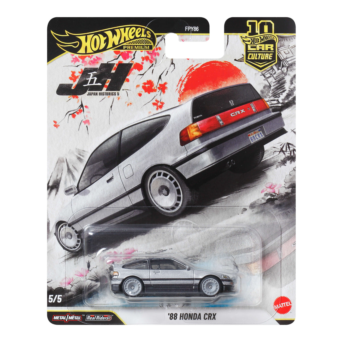 Hot Wheels Premium Car Culture '88 Honda CRX 1:64 Model Araba