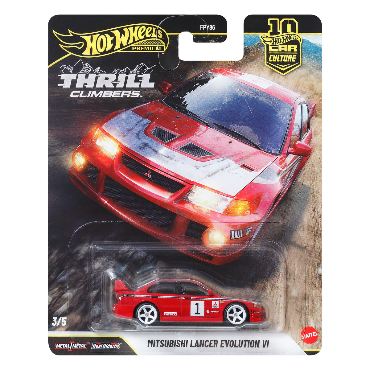Hot Wheels Premium Car Culture Mitsubishi Lancer Evolution VI 1:64 Model Araba