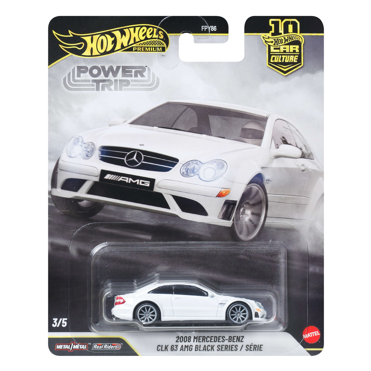 Hot Wheels Premium Car Culture '08 Mercedes-Benz CLK 63 AMG Black Series 1:64 Model Araba