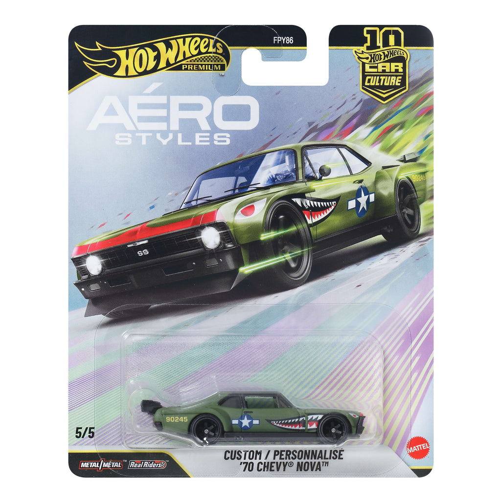 Hot Wheels Premium Car Culture Custom '70 Chevy Nova 1:64 Model Araba