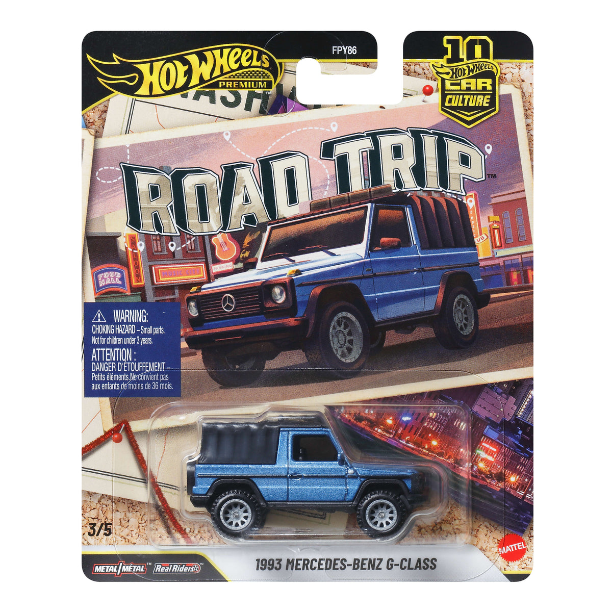 Hot Wheels Premium Car Culture '91 Mercedes-Benz G-Class 1:64 Model Araba