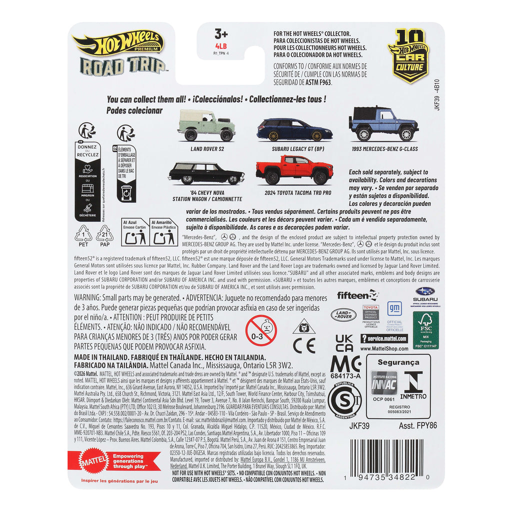 Hot Wheels Premium Car Culture '64 Chevy Nova Station Wagon 1:64 Model Araba