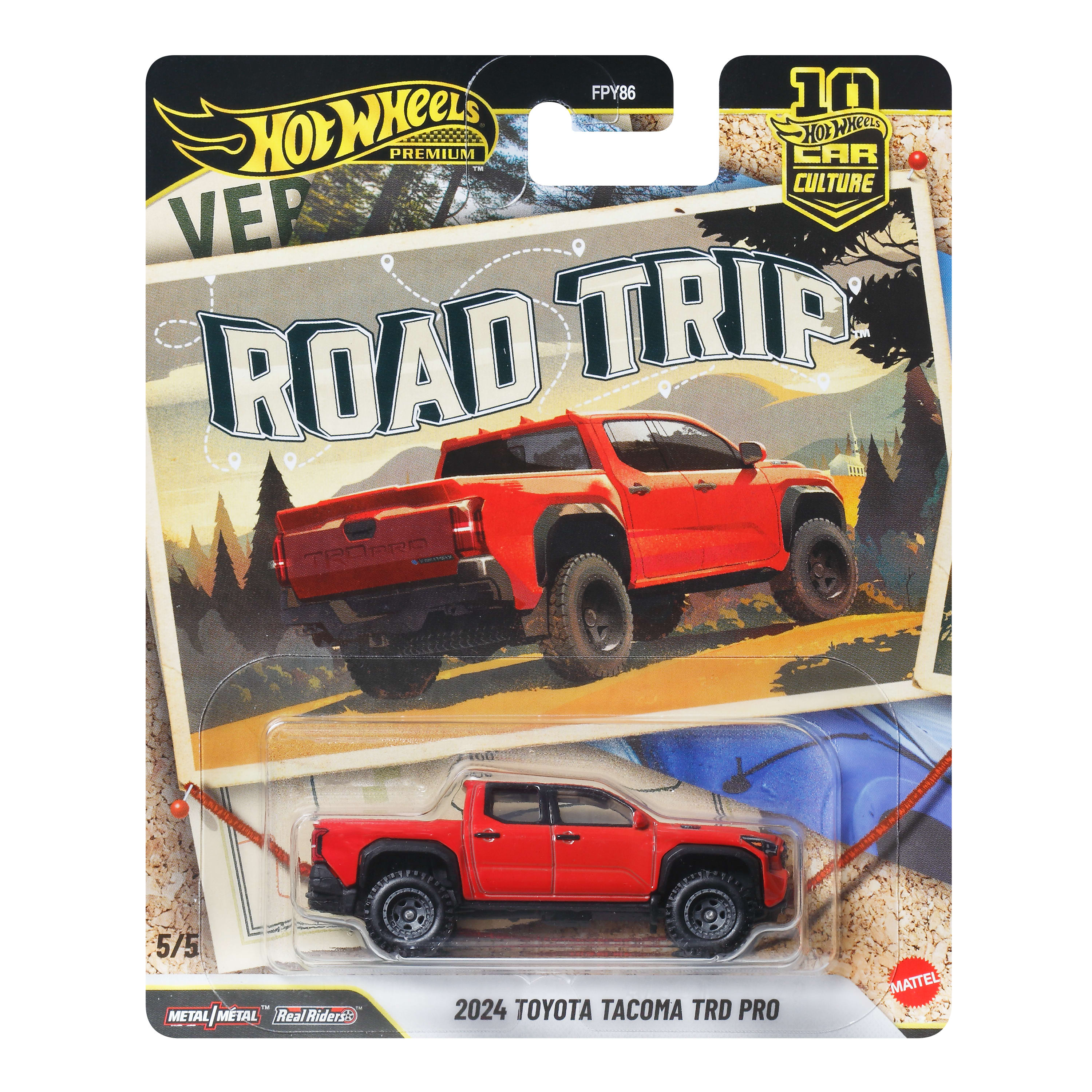 Hot Wheels Premium Car Culture 2024 Toyota Tacoma TRD Pro 1:64 Model Araba