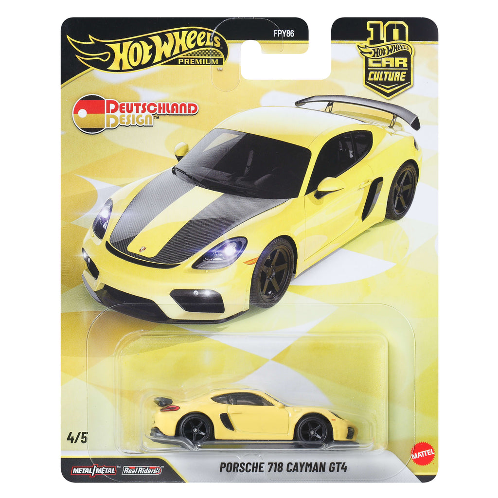 Hot Wheels Premium Car Culture Porsche 718 Cayman GT4 1:64 Model Araba