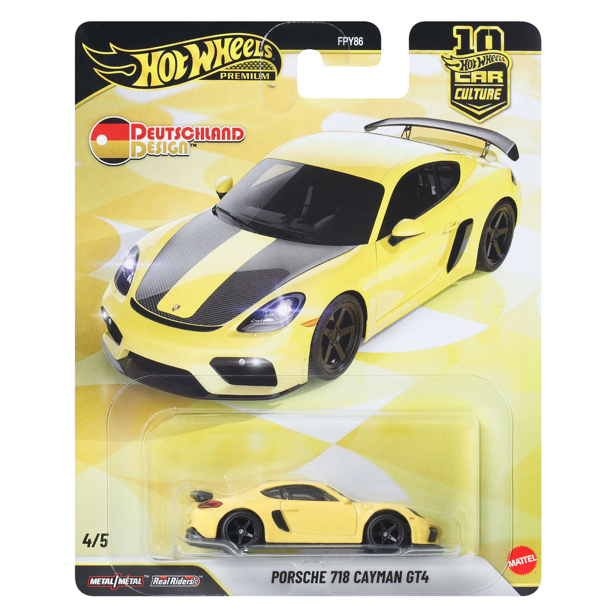 Hot Wheels Premium Car Culture Porsche 718 Cayman GT4 1:64 Model Araba