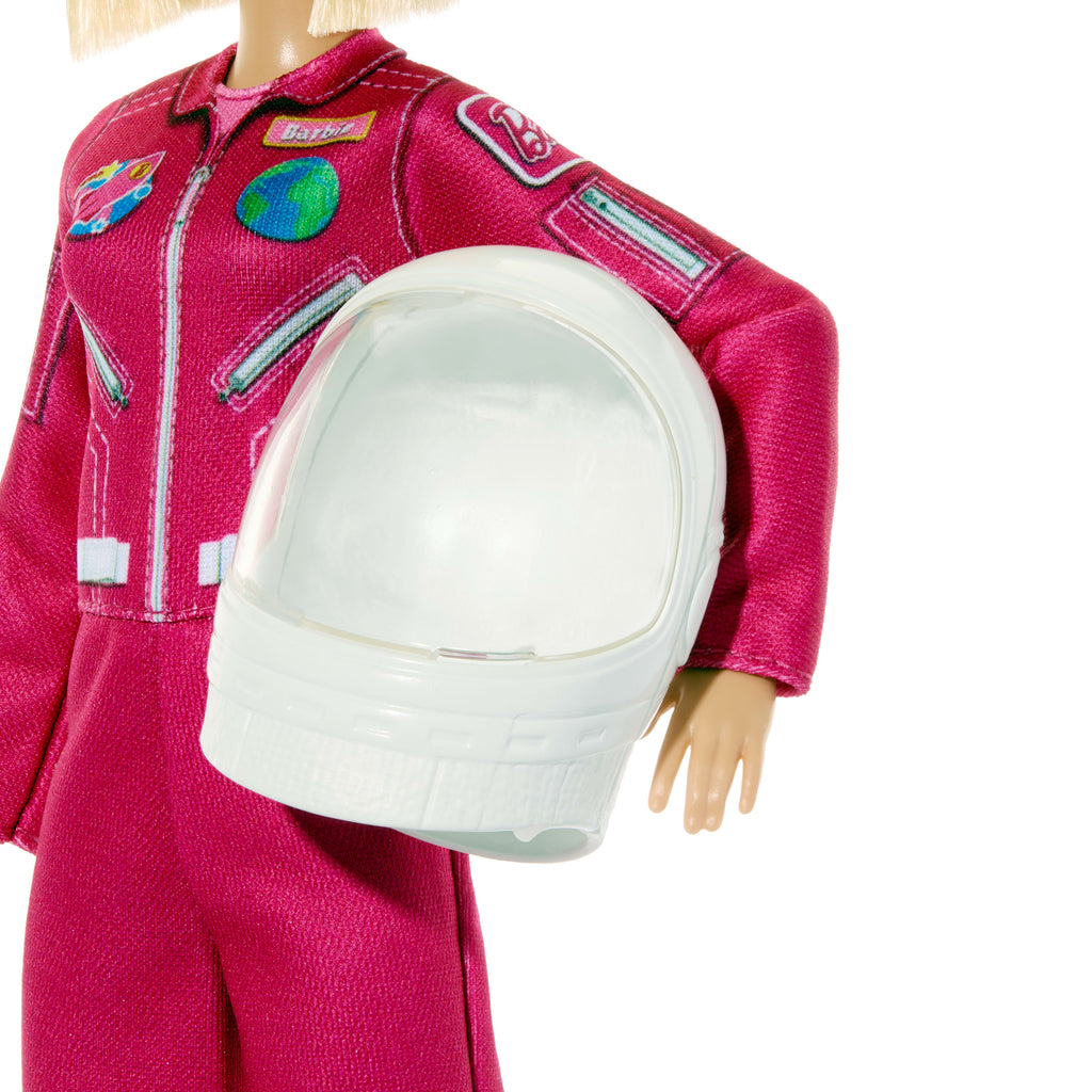 Çıkarılabilir uzay kıyafeti ve kaskıyla Barbie Kariyer Bebekleri astronot bebek ve aksesuar