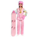 Pembe montu ve renk değiştiren snowboard dahil 10'dan fazla aksesuarıyla Barbie Kariyer Bebekleri snowboard sporcusu bebek