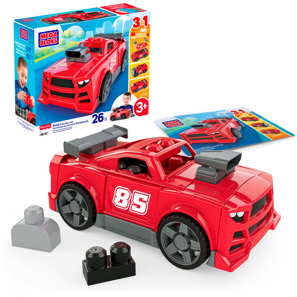 MEGA Bloks Build & Go Yarış Arabası Yapım Seti