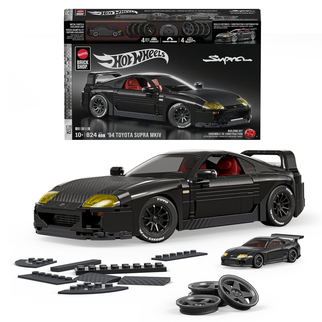 Mattel Brick Shop Hot Wheels '94 Toyota Supra MkIV Yapım Seti (824 Parça)
