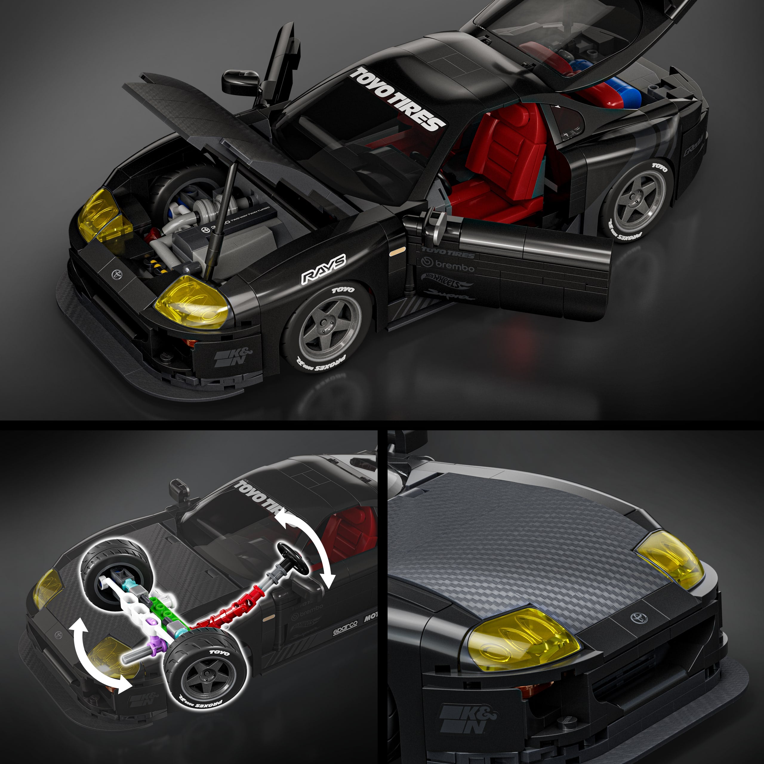 Mattel Brick Shop Hot Wheels '94 Toyota Supra MkIV Yapım Seti (824 Parça)