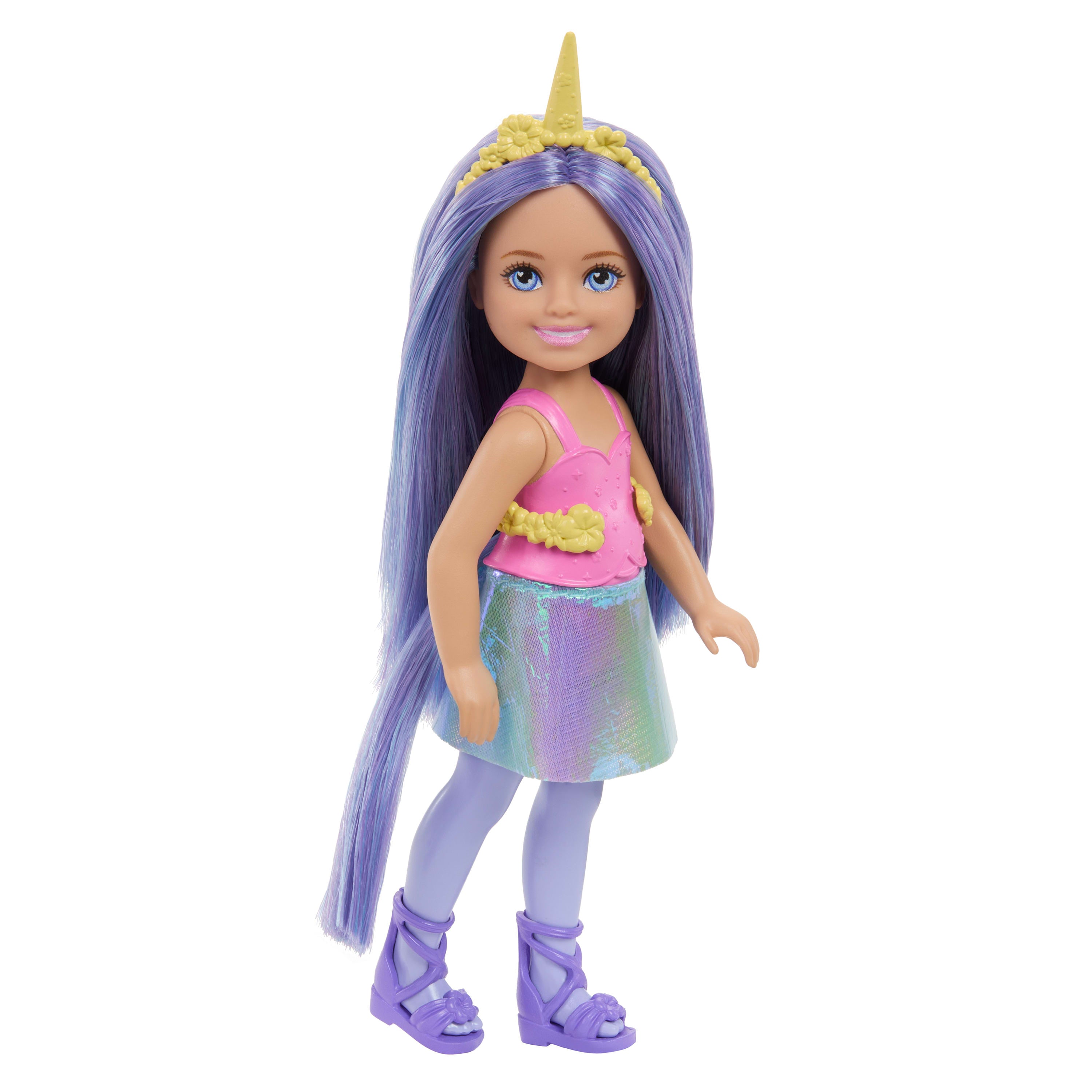 Barbie Chelsea Tek Boynuzlu At (Unicorn) Küçük Bebek (Mor Saçlı)