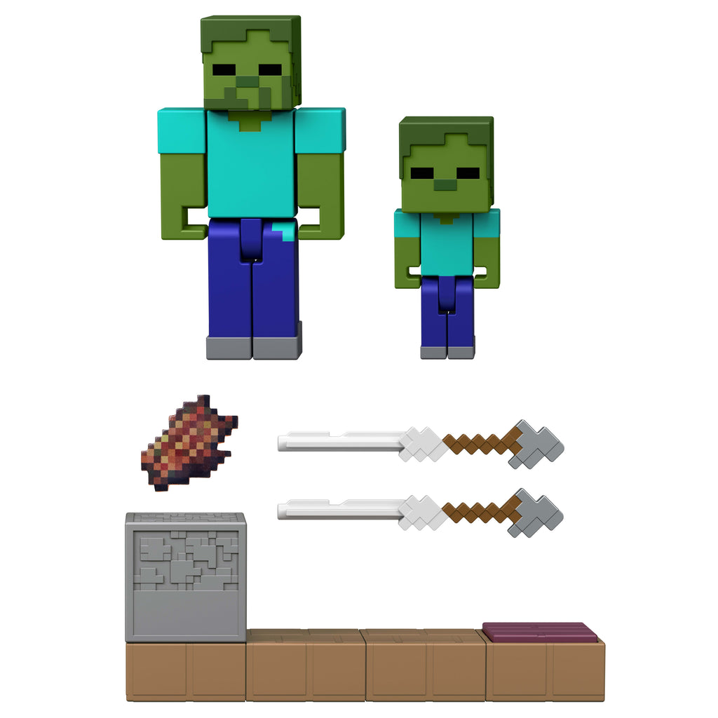 Minecraft 3.25" Redstone Figür ve Mekanizma Seti, 8 cm'lik koleksiyona uygun oyuncaklar (Karakterler çeşitlilik gösterebilir)
