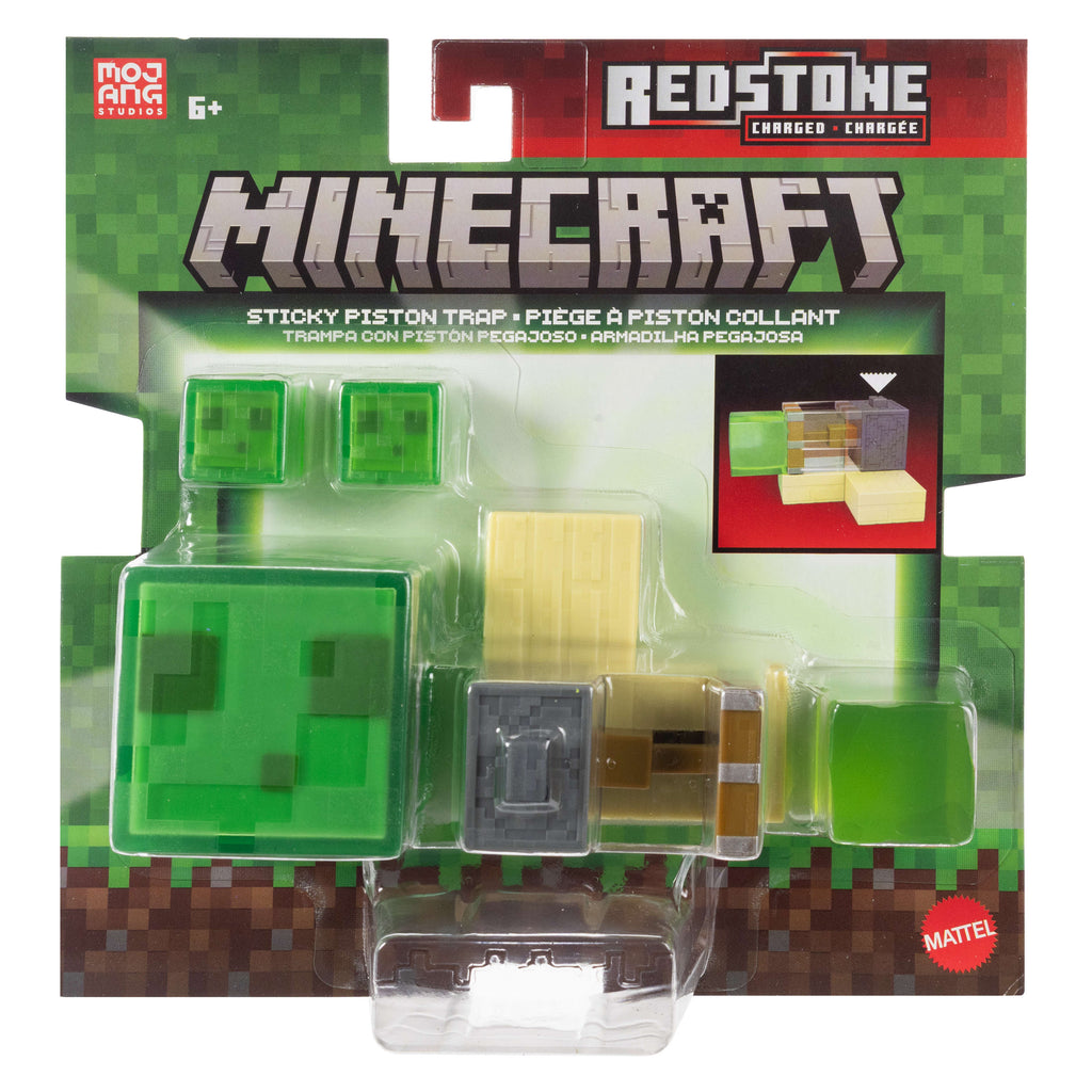 Minecraft Redstone Charged Yapışkan Piston Tuzağı Seti (Figürlü)
