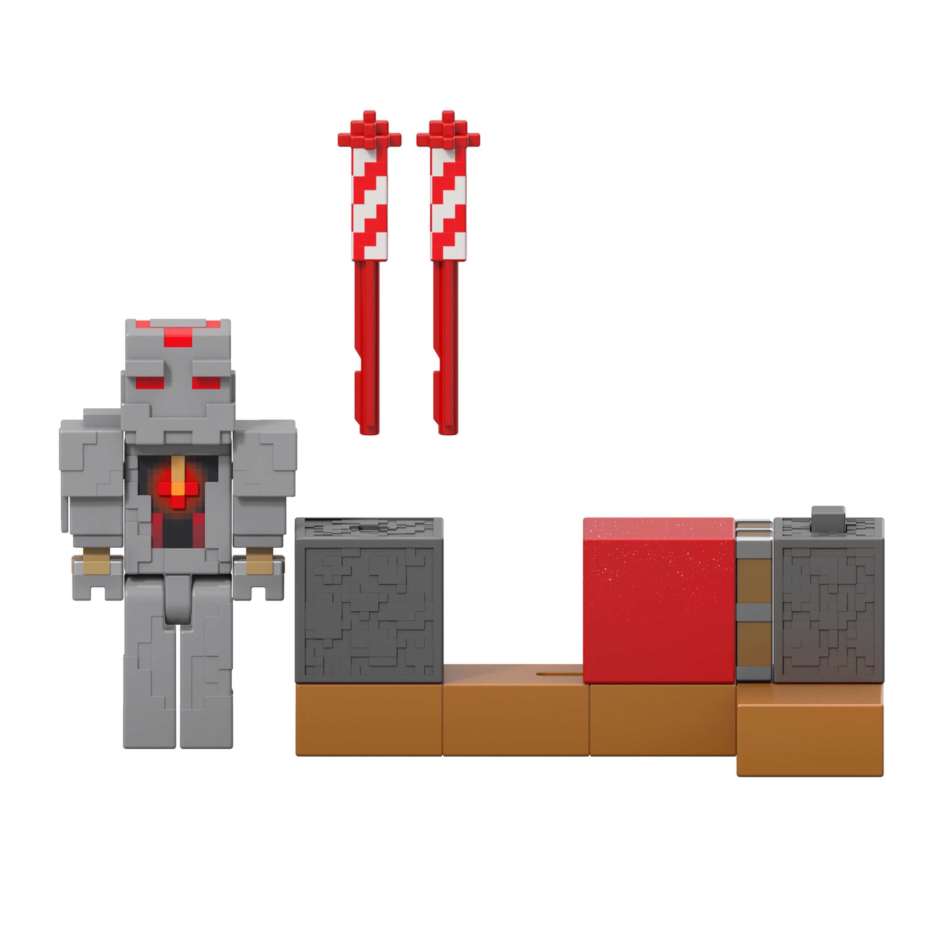 Minecraft Redstone Charged Koruyucu Havai Fişek Fırlatıcı Seti (Figürlü)