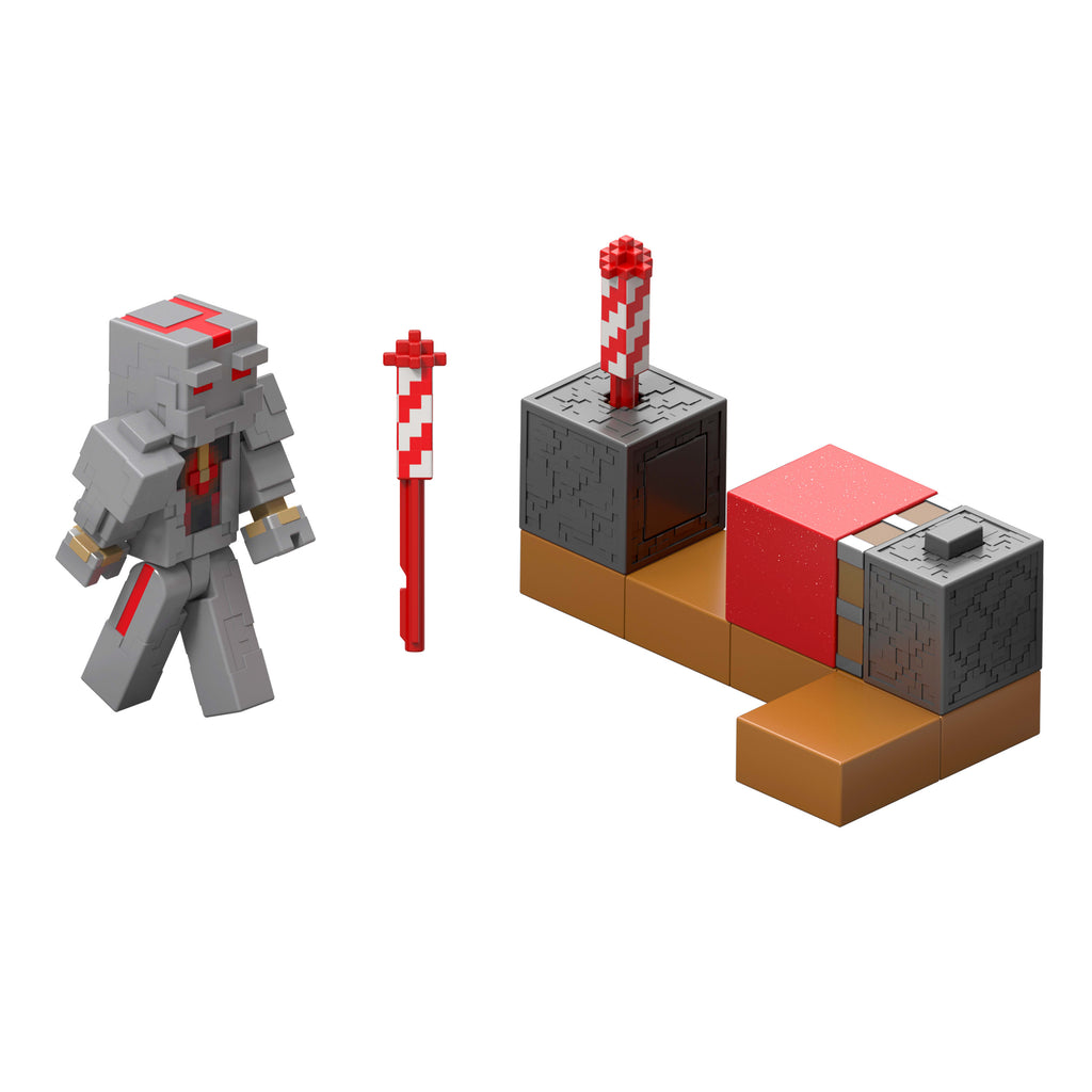 Minecraft Redstone Charged Koruyucu Havai Fişek Fırlatıcı Seti (Figürlü)
