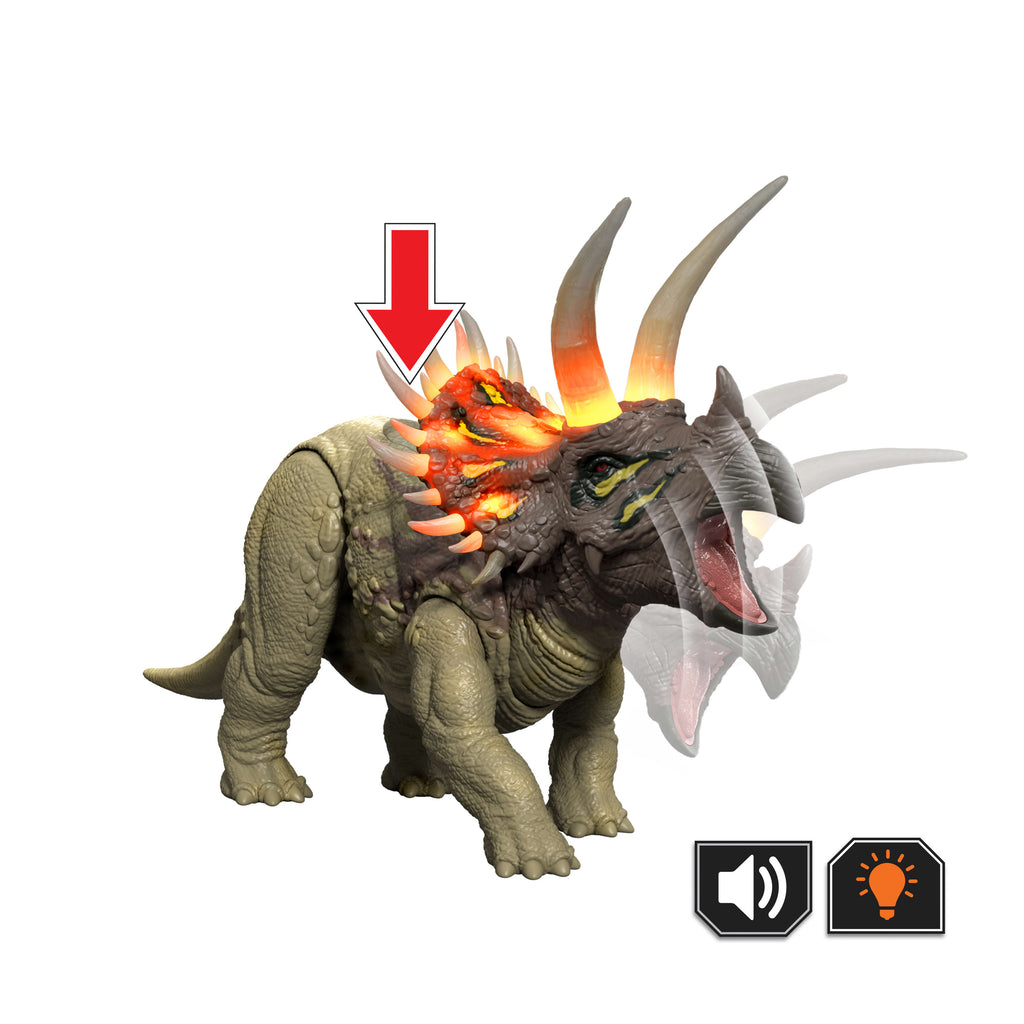 Jurassic World Wild Roar Triceratops Sesli Dinozor Figürü