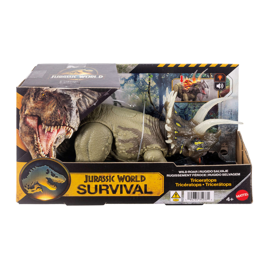 Jurassic World Wild Roar Triceratops Sesli Dinozor Figürü