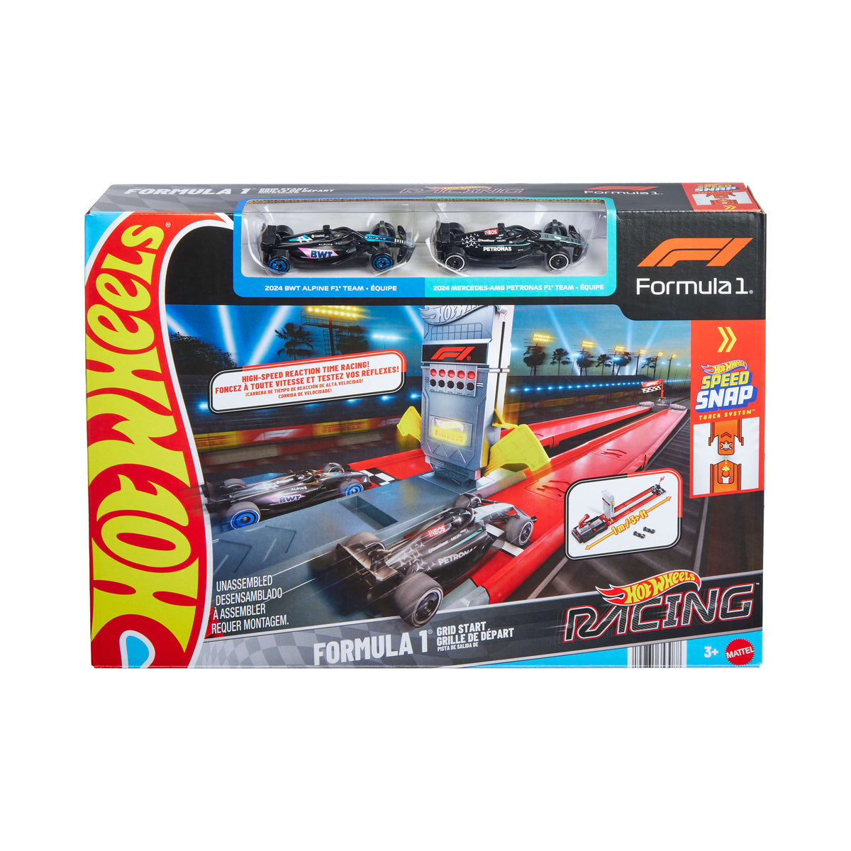 Hot Wheels Formula 1 Hızlı Başlangıç Pist Seti - 2 Metal 1:64 Ölçekli Resmi Lisanslı F1 Arabası