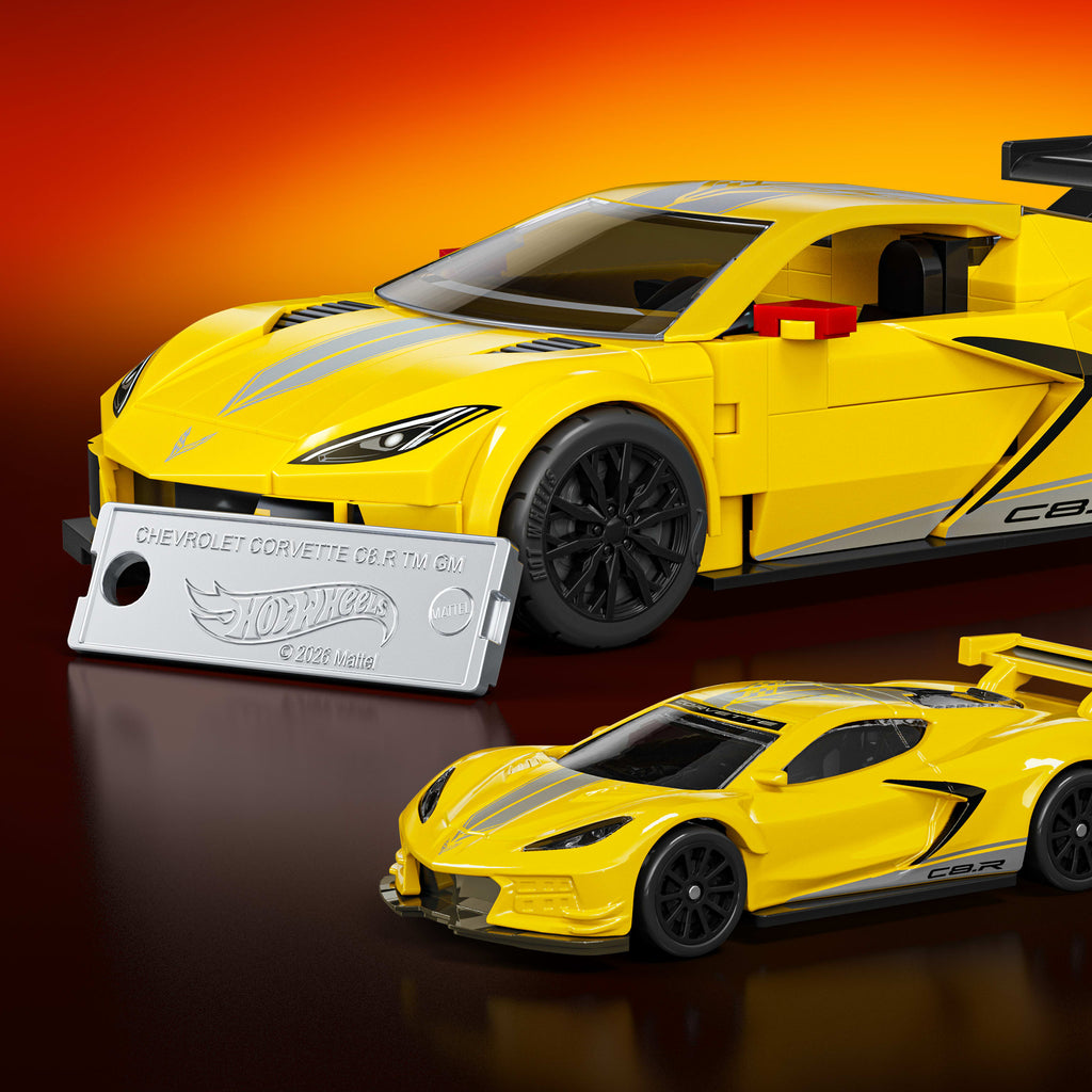 Mattel Brick Shop Hot Wheels '20 Corvette C8.R Yapım Seti (261 Parça)
