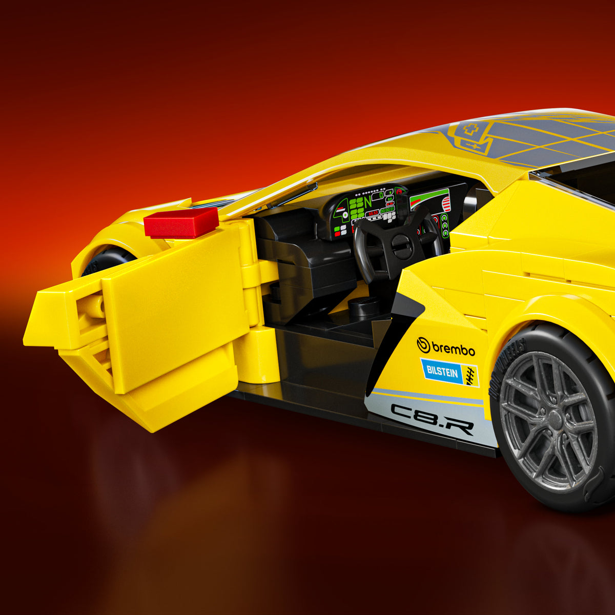 Mattel Brick Shop Hot Wheels '20 Corvette C8.R Yapım Seti (261 Parça)