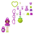 Meyve temalı kıyafetler ve tılsım aksesuarları ile Polly Pocket Anahtarlık Süsleme Kiti, bebekler ve evcil hayvanlar