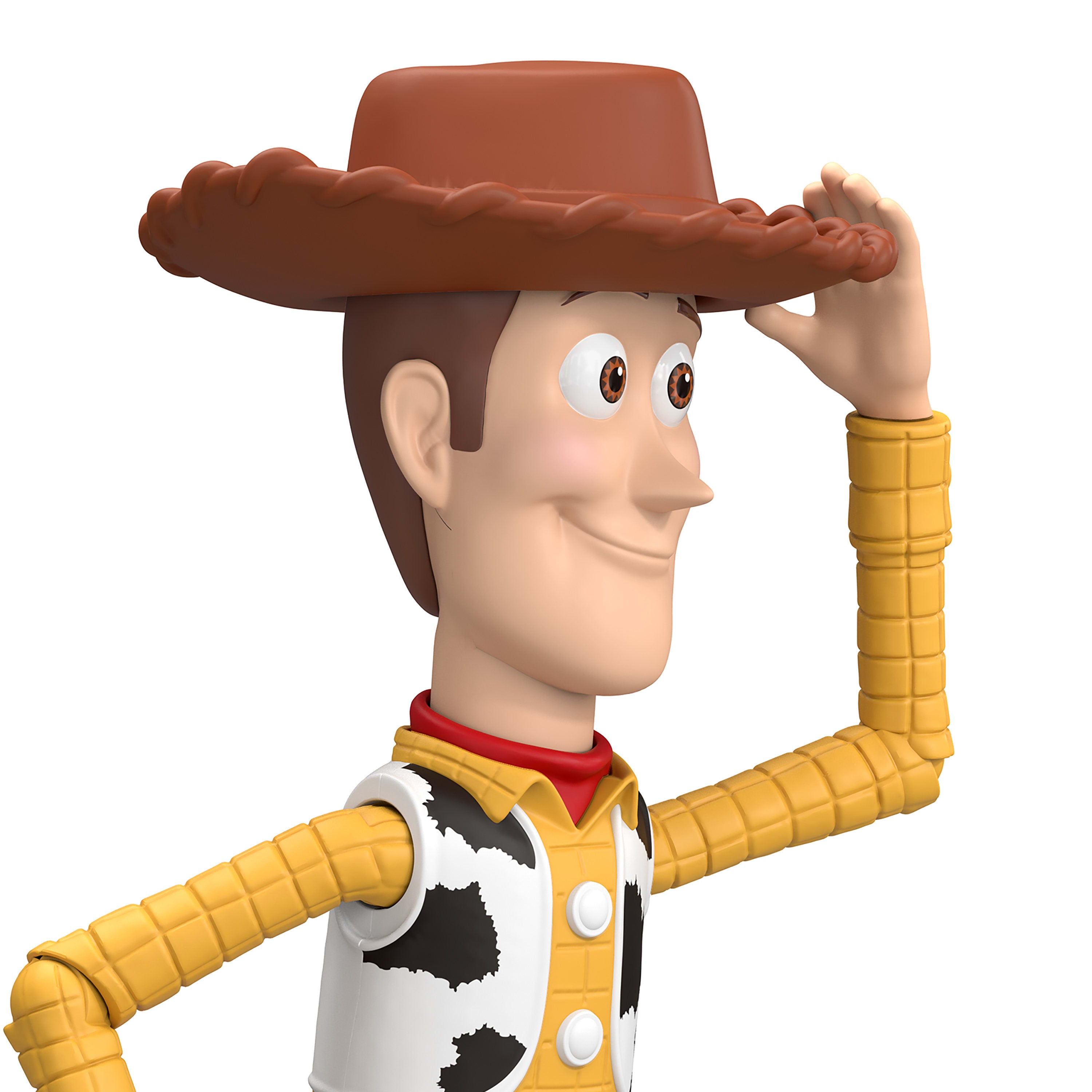 14 bükülebilir eklemi olan ve oyunlar için ideal boyutlu 23 cm'lik Disney ve Pixar Oyuncak Hikayesi Woody aksiyon figürü