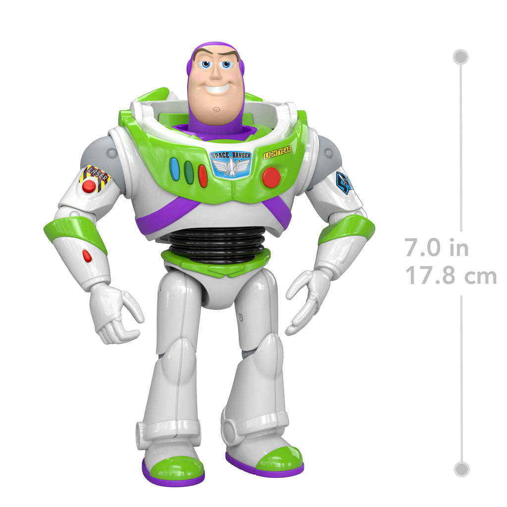 10 bükülebilir eklemi olan ve oyunlar için ideal boyutlu 18 cm'lik Disney Pixar Toy Story 5 Buzz Lightyear Aksiyon Figürü