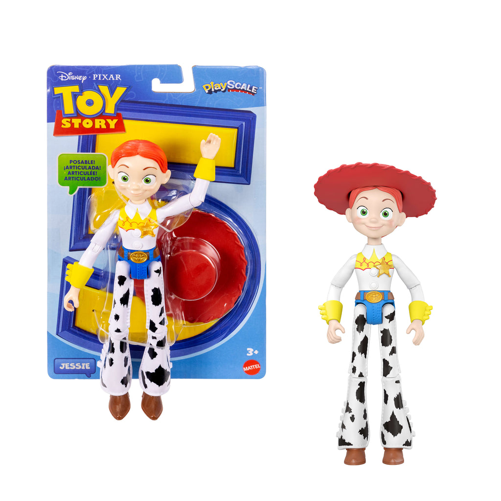 Bükülebilir eklemleri olan ve oyunlar için ideal boyutlu 22 cm'lik Disney Pixar Toy Story 5 Jessie Aksiyon Figürü