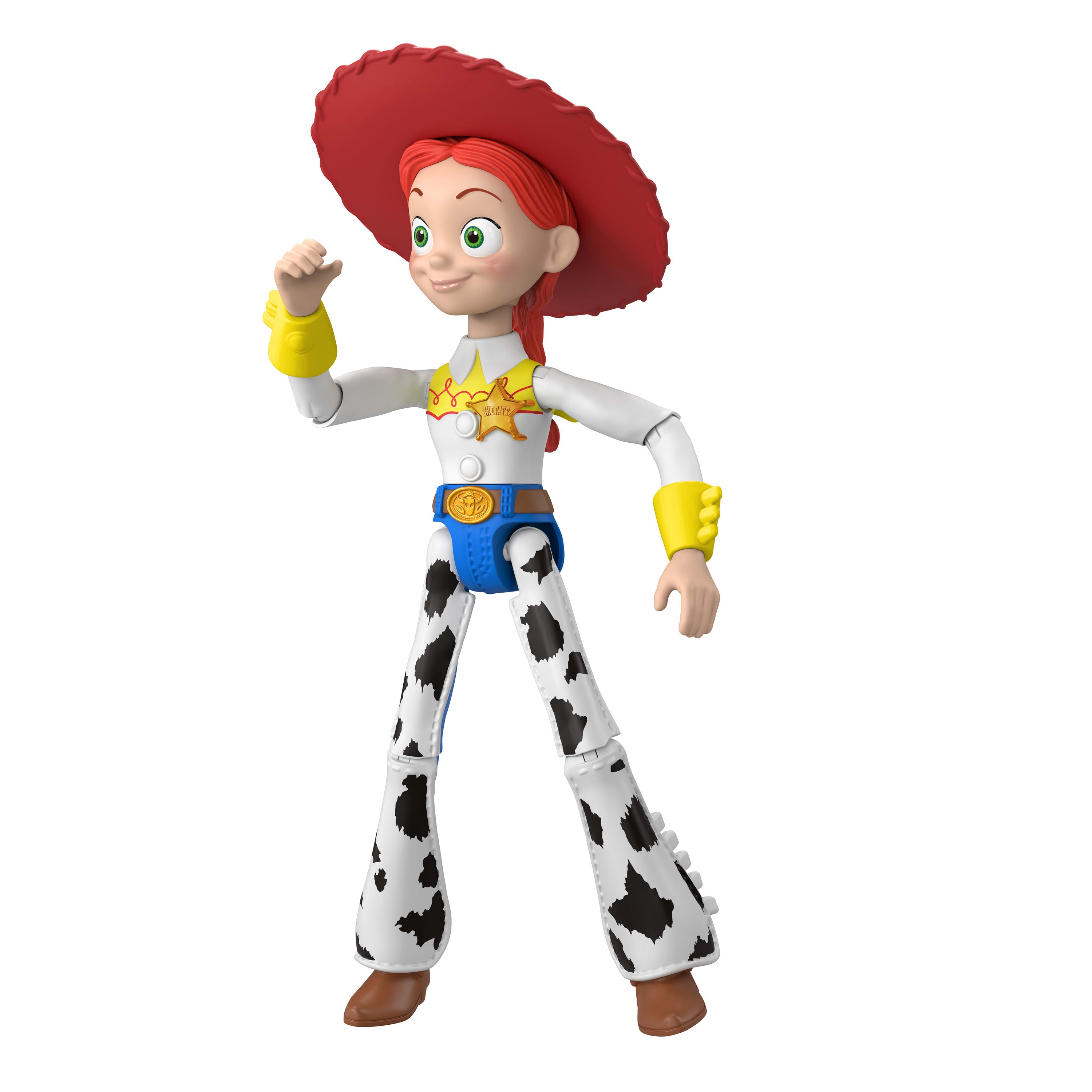 Bükülebilir eklemleri olan ve oyunlar için ideal boyutlu 22 cm'lik Disney Pixar Toy Story 5 Jessie Aksiyon Figürü