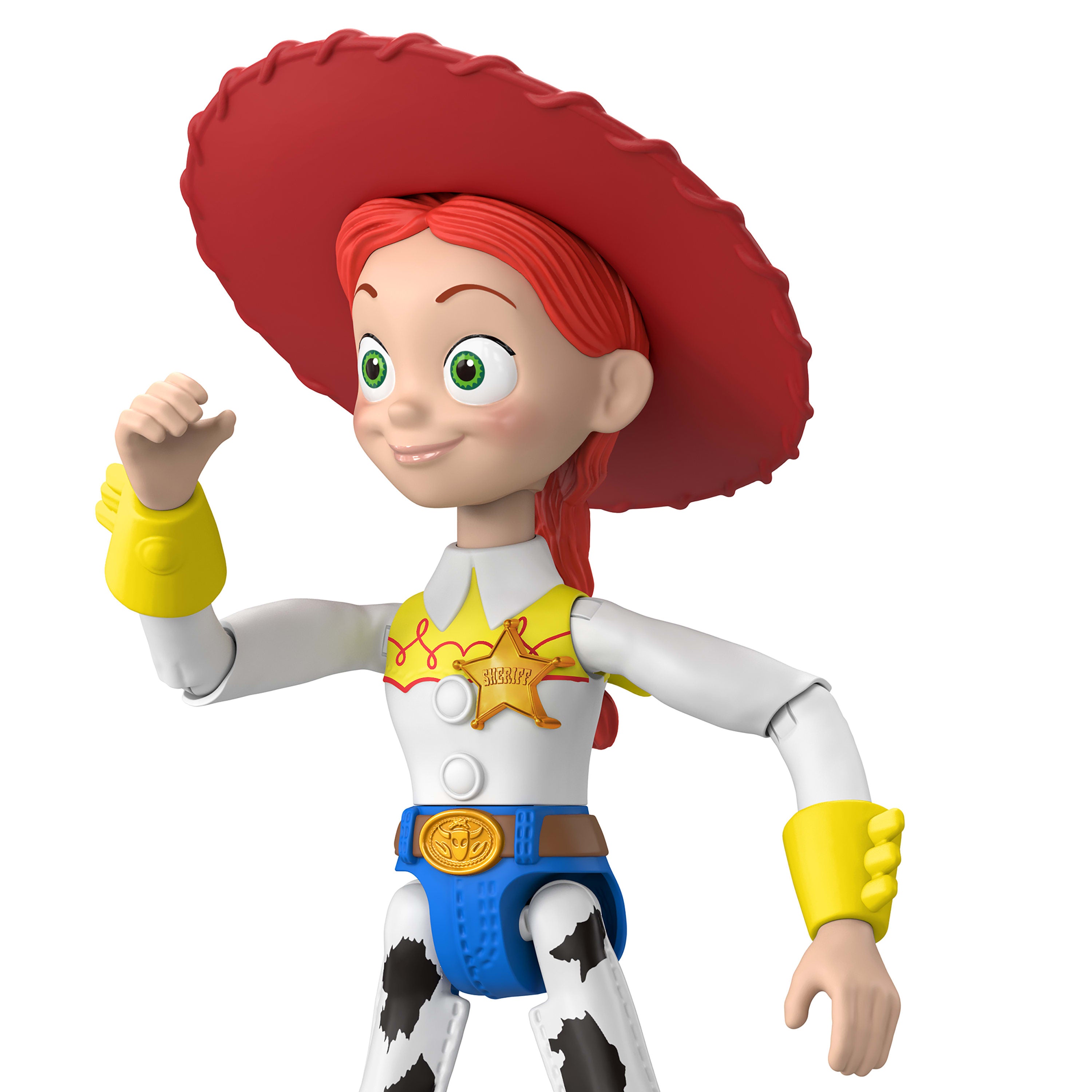 Bükülebilir eklemleri olan ve oyunlar için ideal boyutlu 22 cm'lik Disney Pixar Toy Story 5 Jessie Aksiyon Figürü