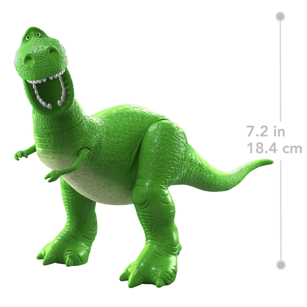 8 bükülebilir eklemi olan ve oyunlar için ideal boyutlu 18 cm'lik Disney Pixar Toy Story 5 Rex Aksiyon Figürü