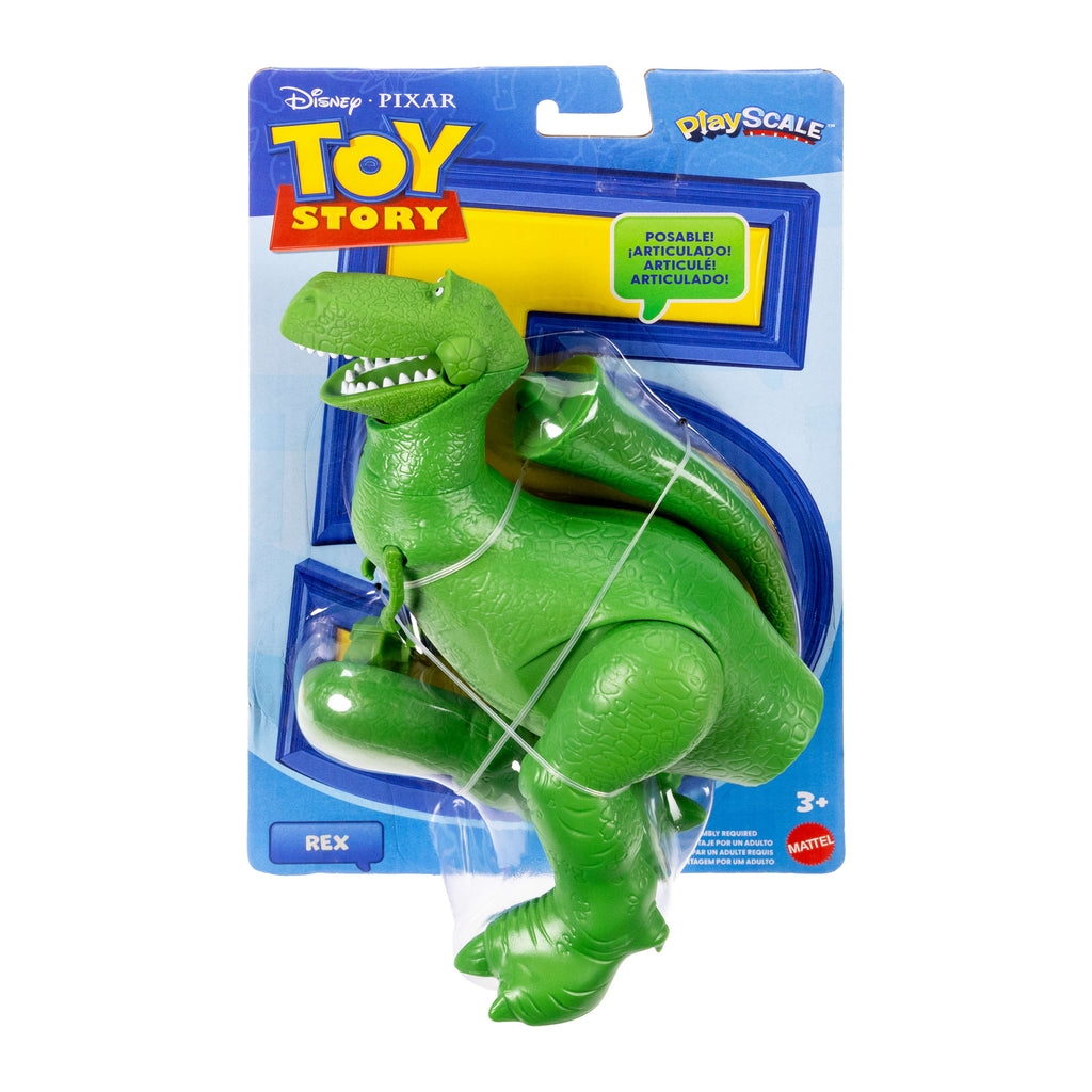 8 bükülebilir eklemi olan ve oyunlar için ideal boyutlu 18 cm'lik Disney Pixar Toy Story 5 Rex Aksiyon Figürü