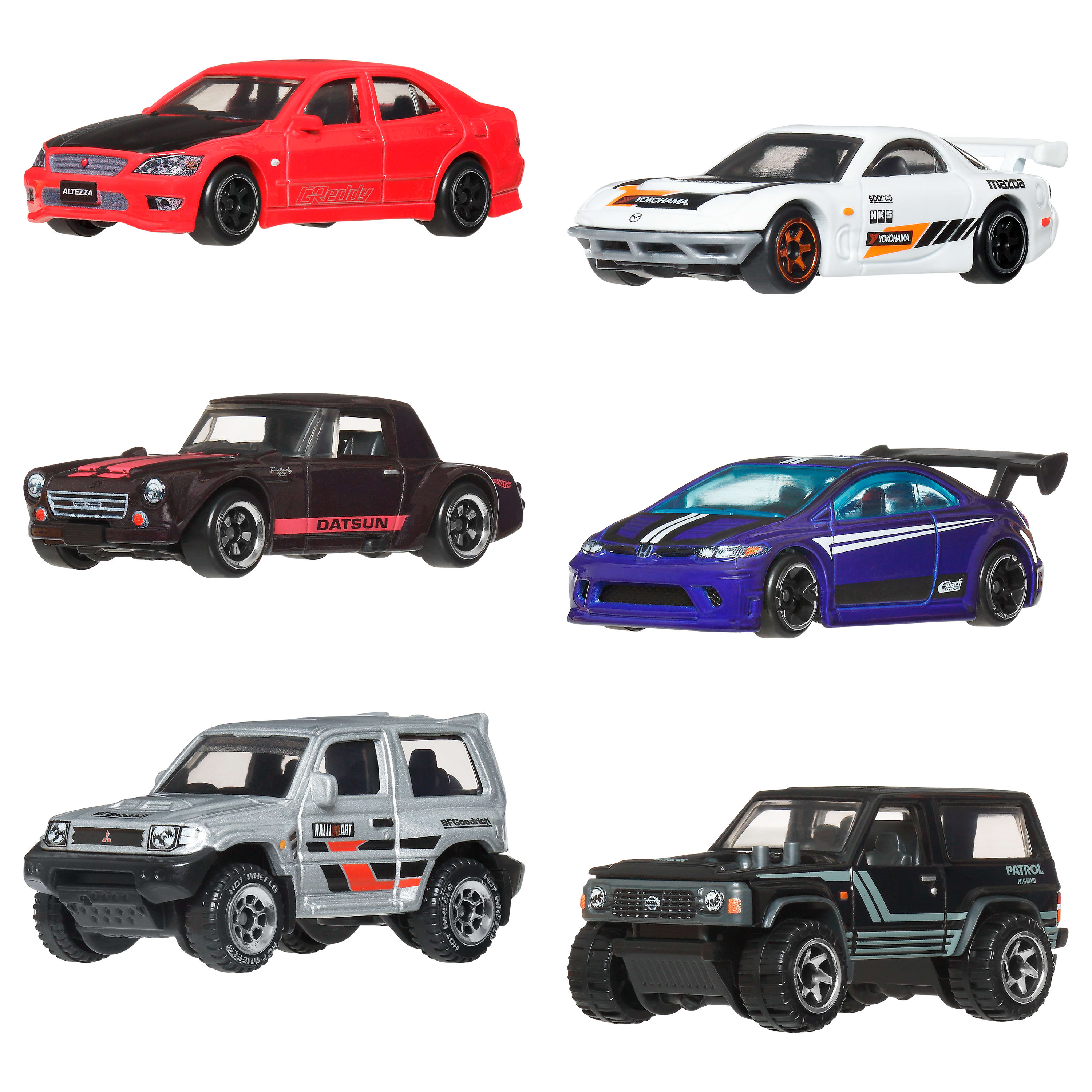 Hot Wheels Silver Series Streets of Japan 6'lı Araba Seti