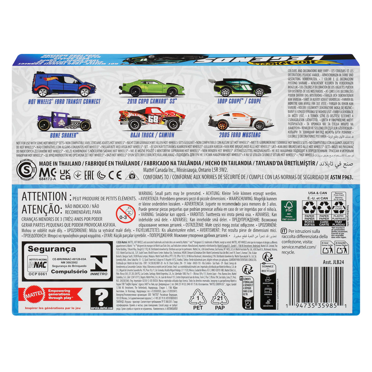 Hot Wheels Silver Series Legends 6'lı Araba Seti
