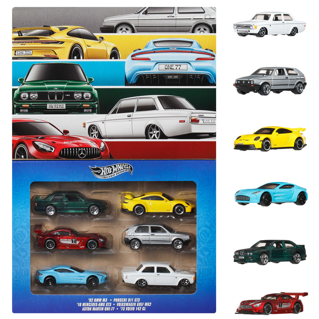 Hot Wheels Silver Series Euro Style 6'lı Araba Seti