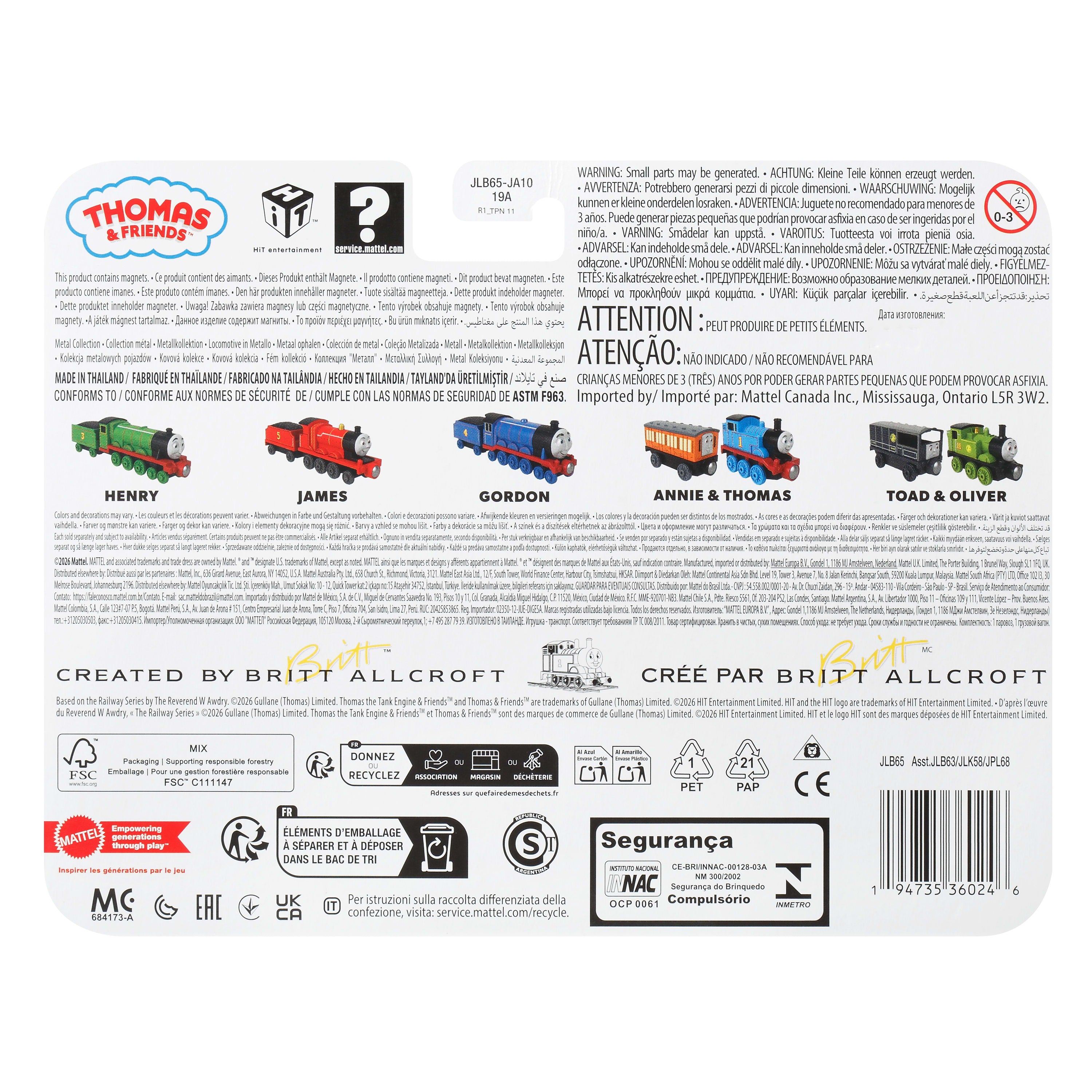 Thomas & Friends Die-Cast James (Tenderlı) İkili Tren