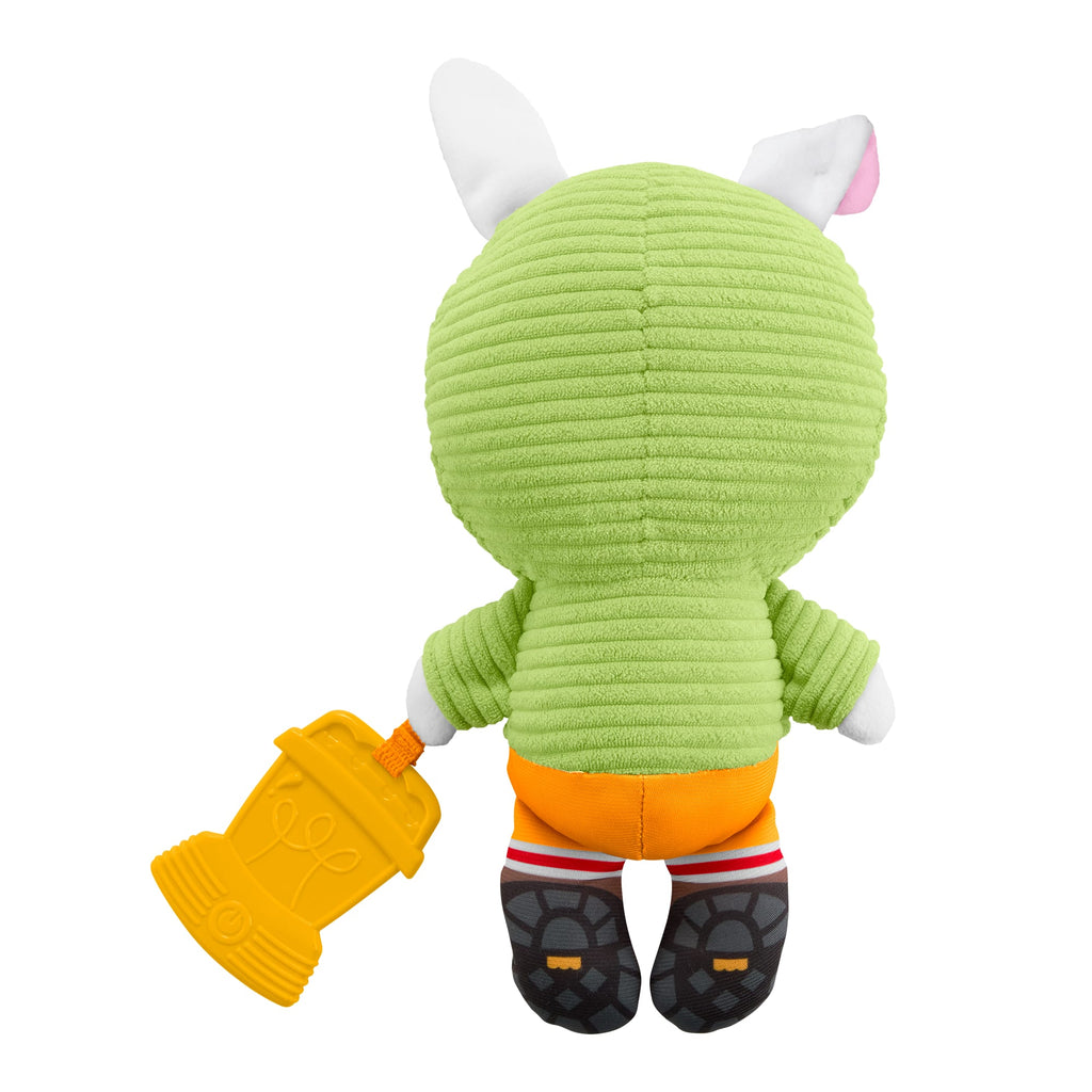 Fisher-Price Kamp Zamanı Sarılma Arkadaşım Tavşancık, dişliği olan duyusal gelişime yardımcı pelüş bebek oyuncağı