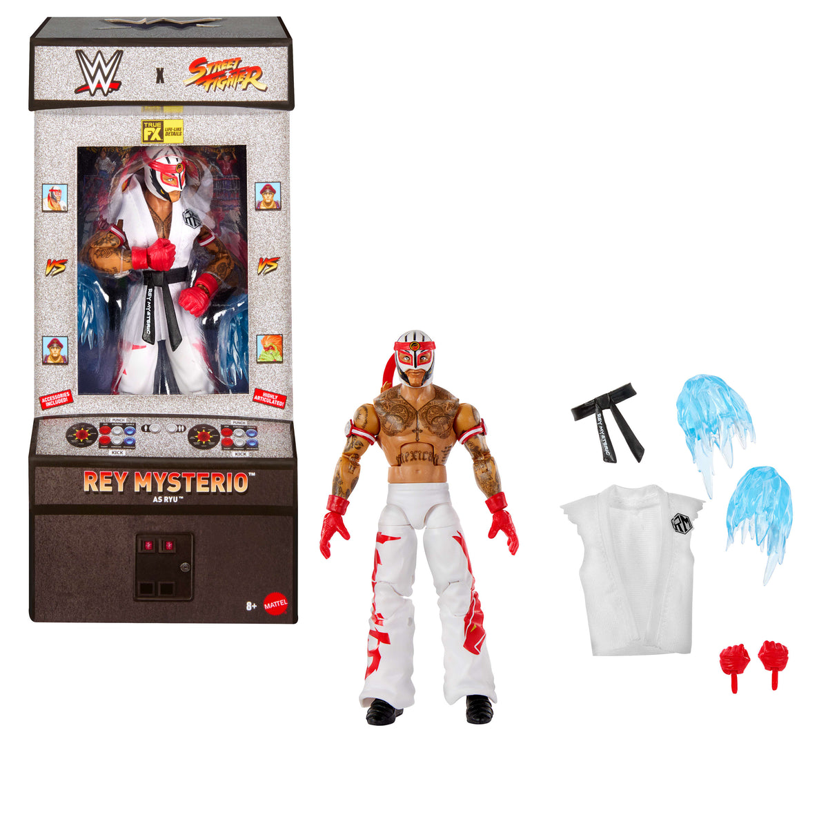 WWE x Street Fighter Elite aksiyon figürleri, koleksiyona uygun ve eklemleri bükülebilen 15 cm'lik figürler (Stiller çeşitlilik gösterebilir)
