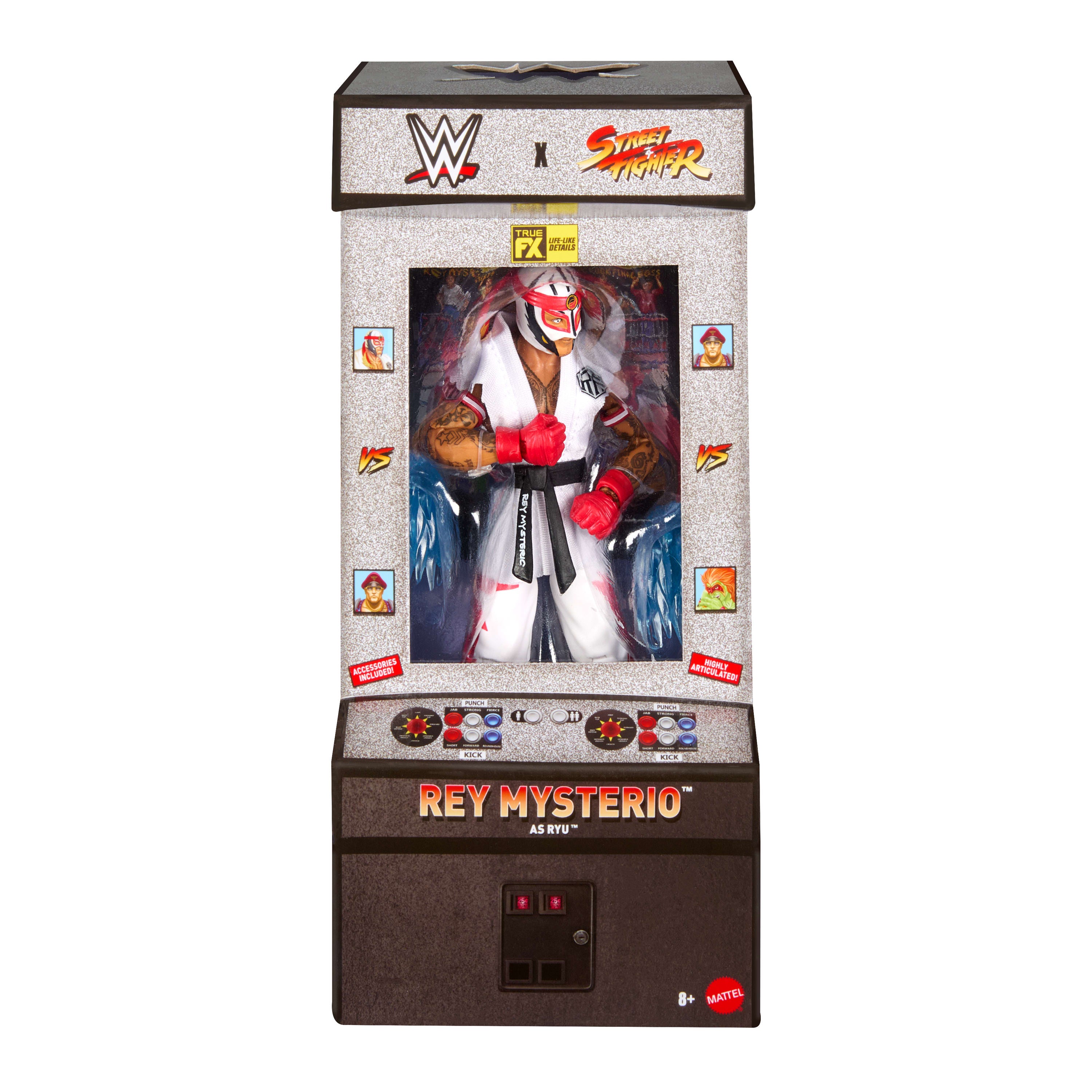 WWE x Street Fighter Elite aksiyon figürleri, koleksiyona uygun ve eklemleri bükülebilen 15 cm'lik figürler (Stiller çeşitlilik gösterebilir)