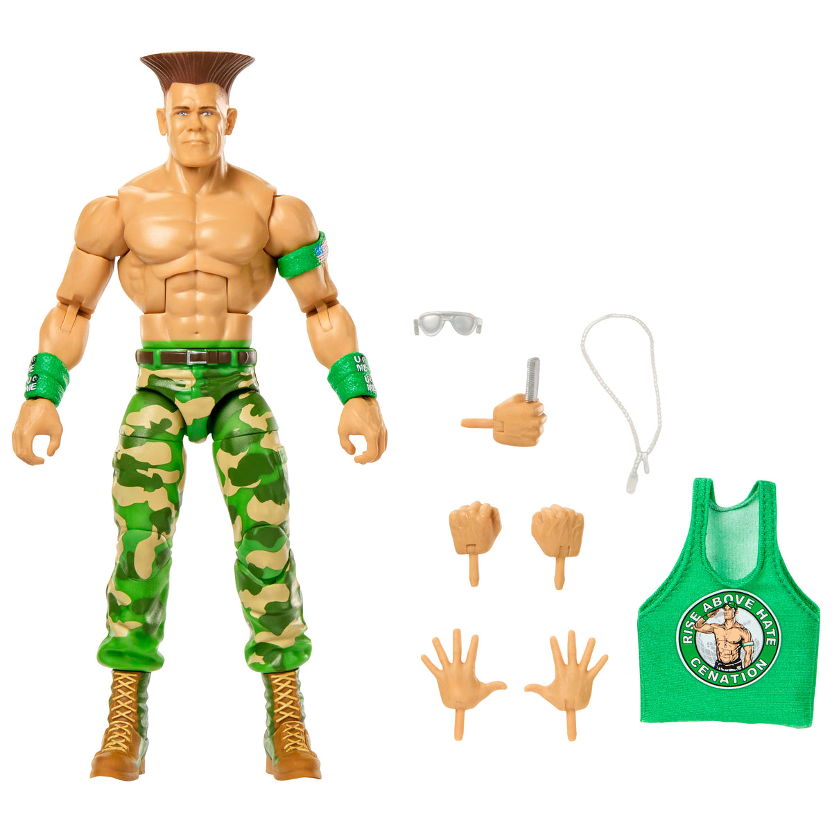 WWE x Street Fighter John Cena (Guile) Elite Koleksiyon Figürü