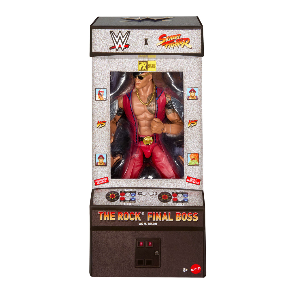 WWE x Street Fighter The Rock Final Boss (M. Bison) Elite Koleksiyon Figürü