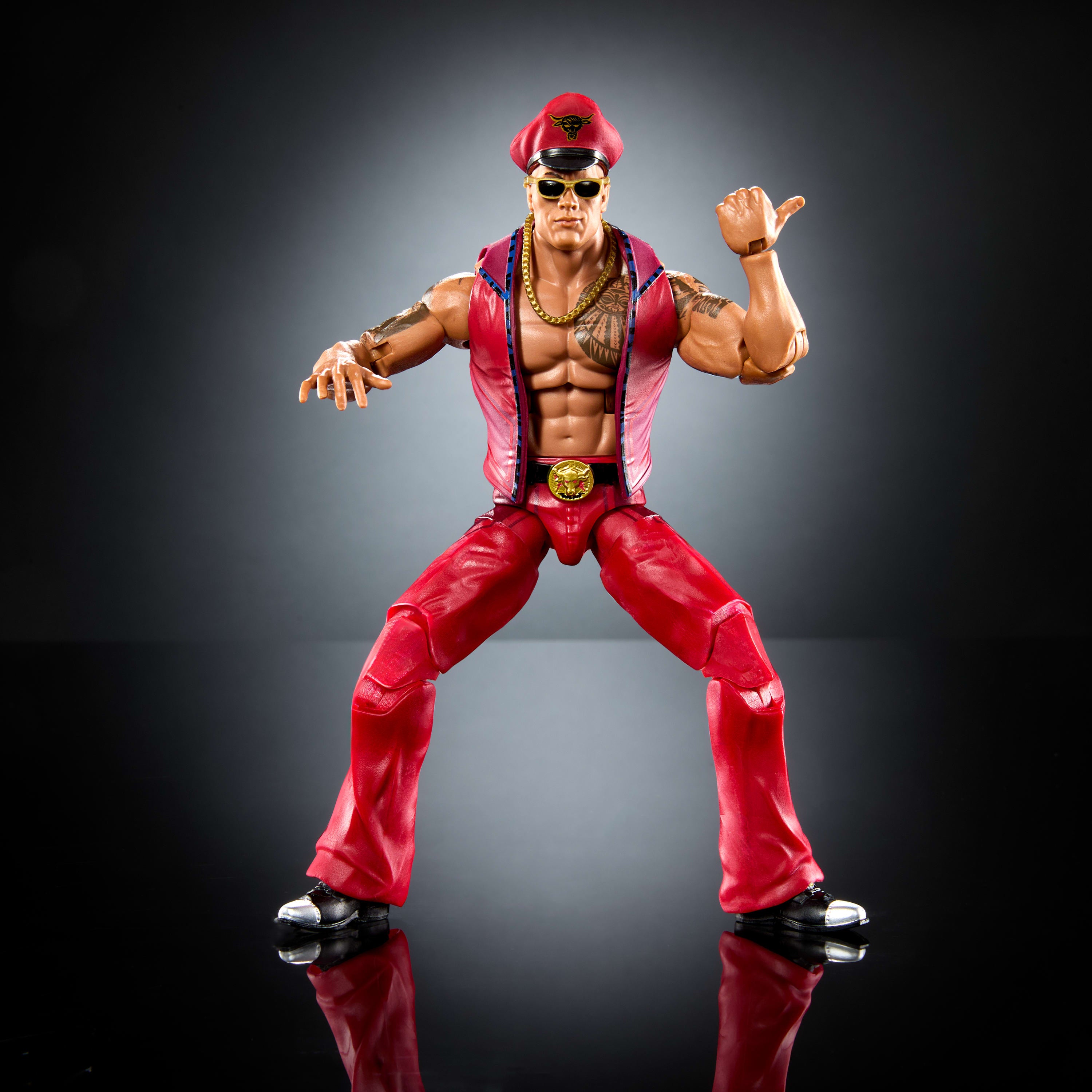 WWE x Street Fighter The Rock Final Boss (M. Bison) Elite Koleksiyon Figürü