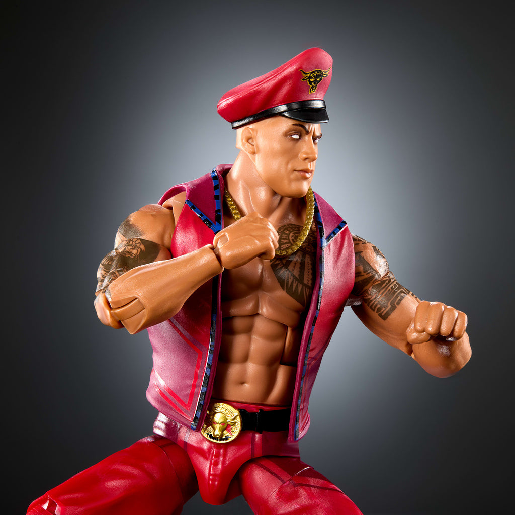 WWE x Street Fighter The Rock Final Boss (M. Bison) Elite Koleksiyon Figürü