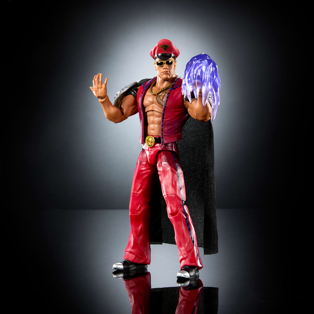 WWE x Street Fighter The Rock Final Boss (M. Bison) Elite Koleksiyon Figürü