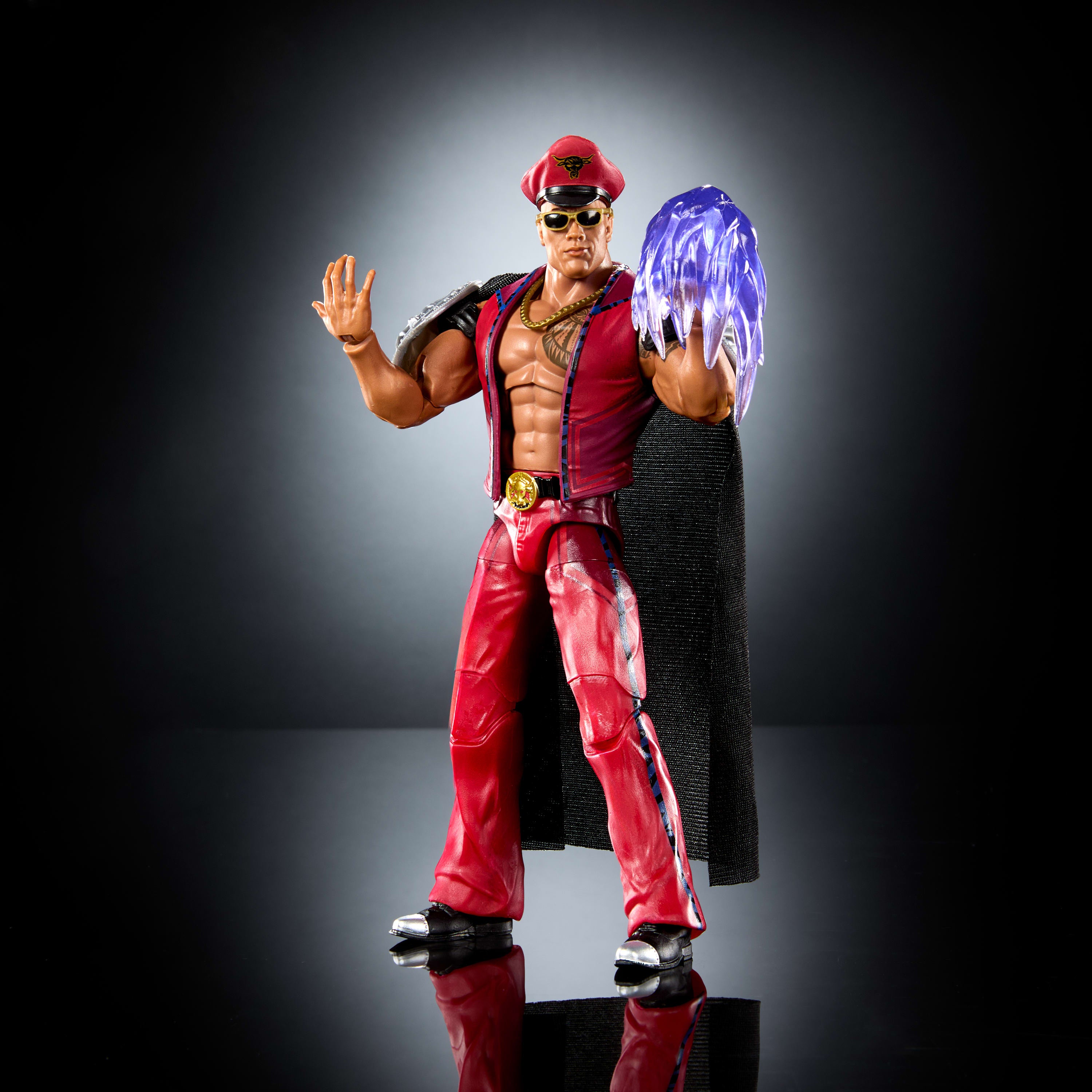 WWE x Street Fighter The Rock Final Boss (M. Bison) Elite Koleksiyon Figürü