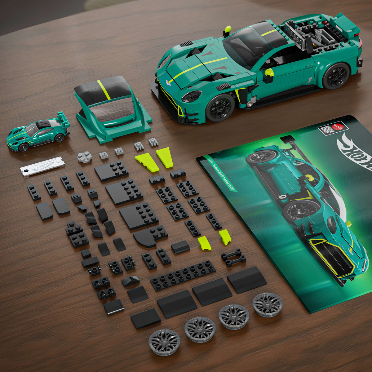 Mattel Brick Shop Hot Wheels '24 Aston Martin Vantage GT3 Yapım Seti