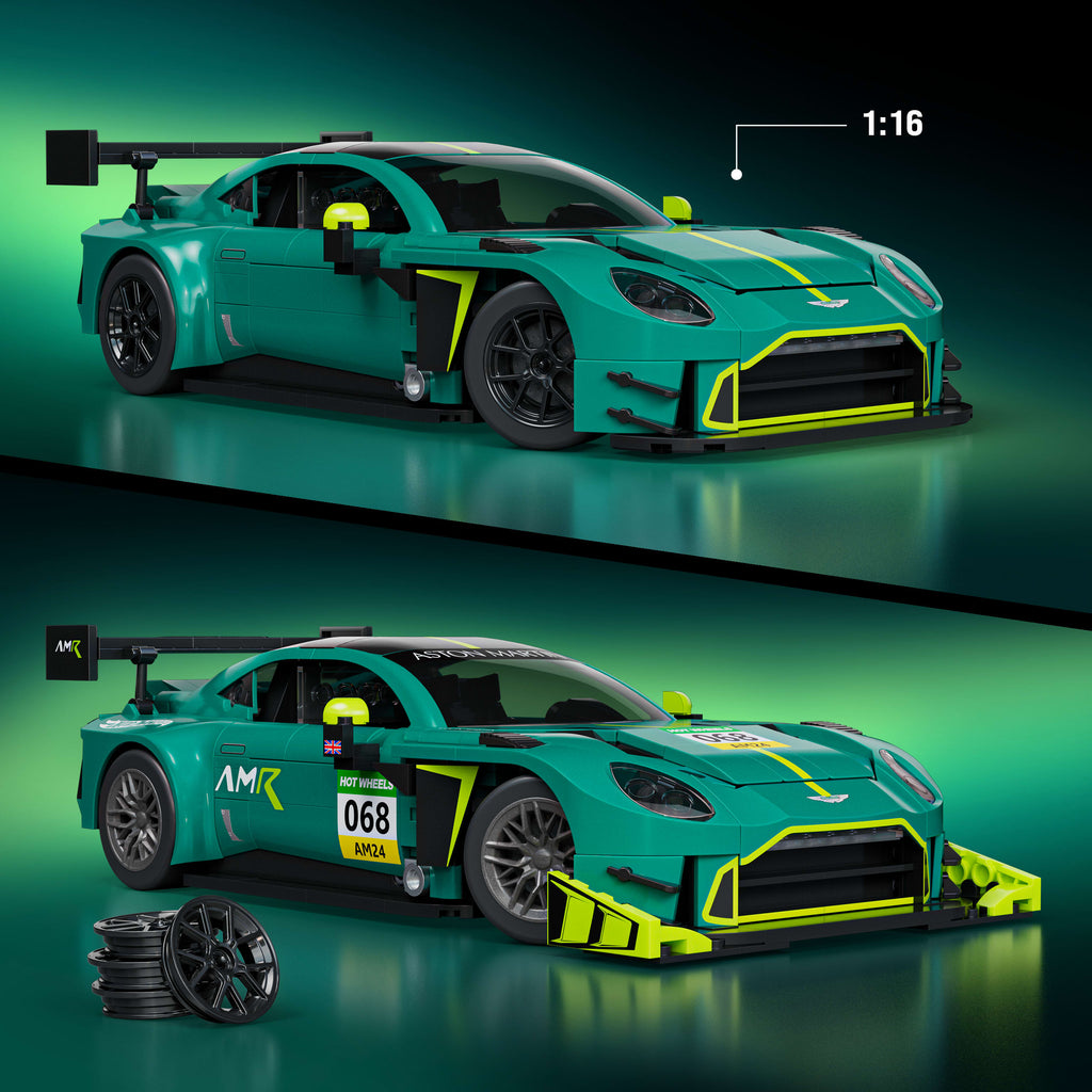 Mattel Brick Shop Hot Wheels '24 Aston Martin Vantage GT3 Yapım Seti
