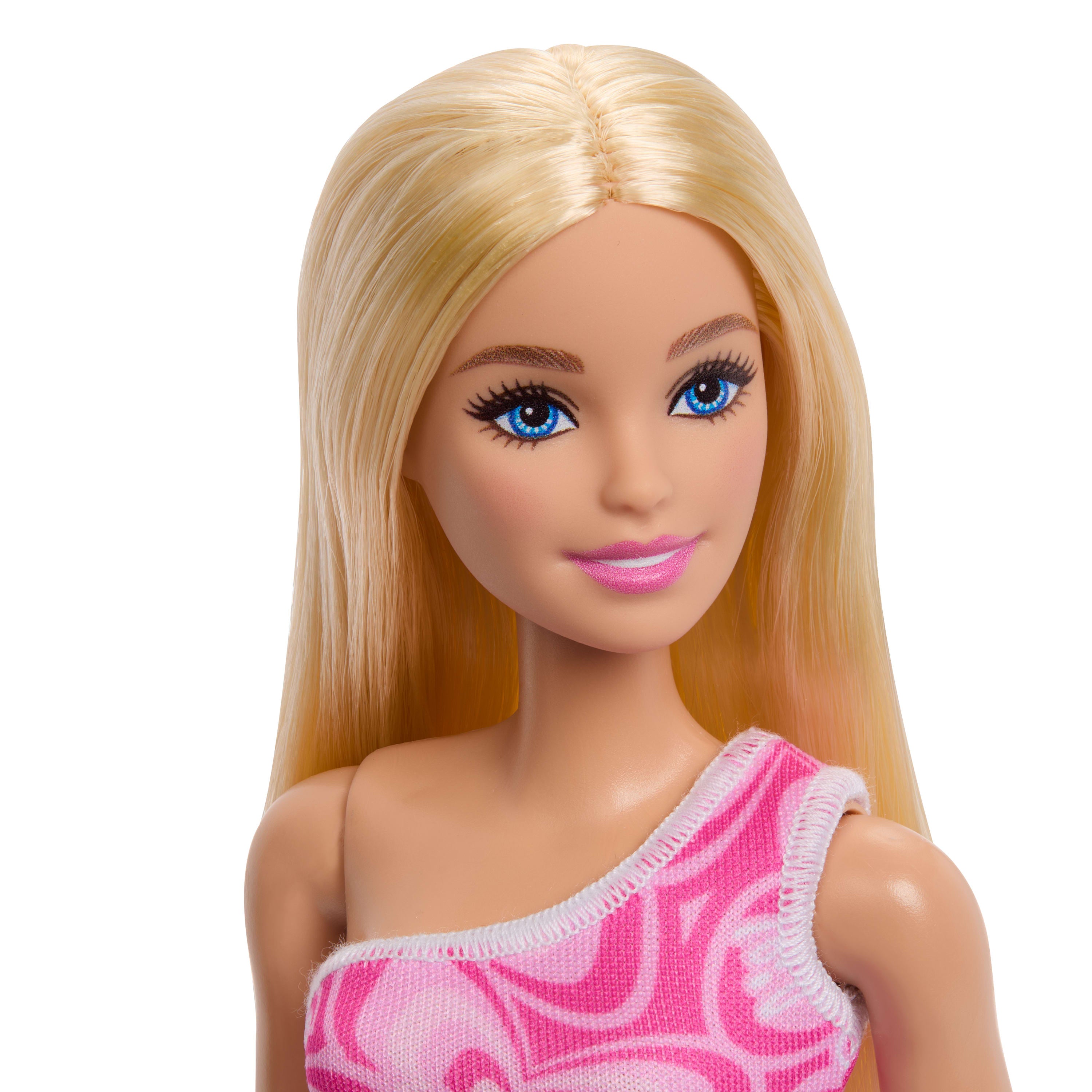 Barbie Moda Bebeği (Pembe Desenli Elbiseli)