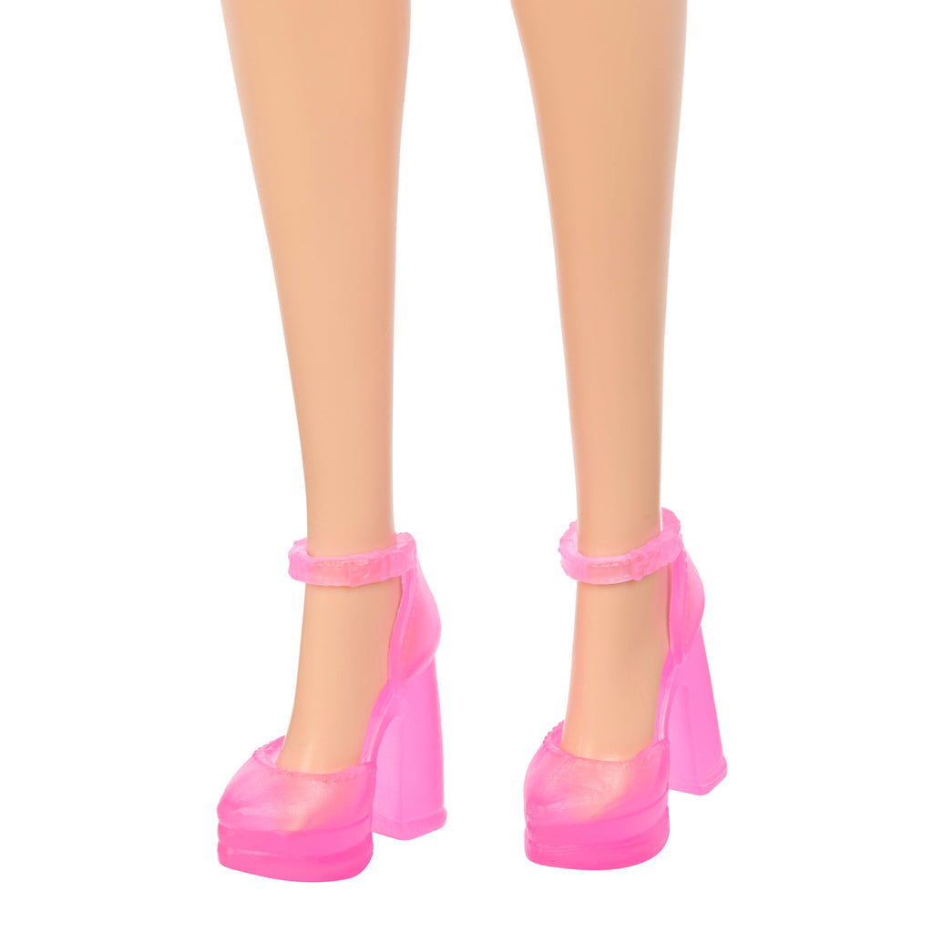 Barbie Moda Bebeği (Pembe Desenli Elbiseli)